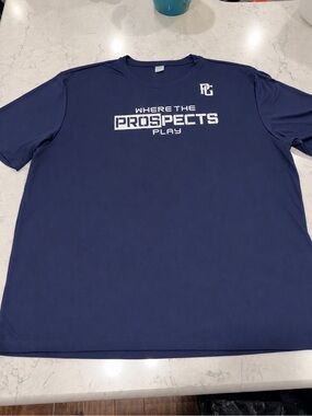 Perfect Game Navy 'Where The Prospects Play' Performance Slickly T-Shirt.